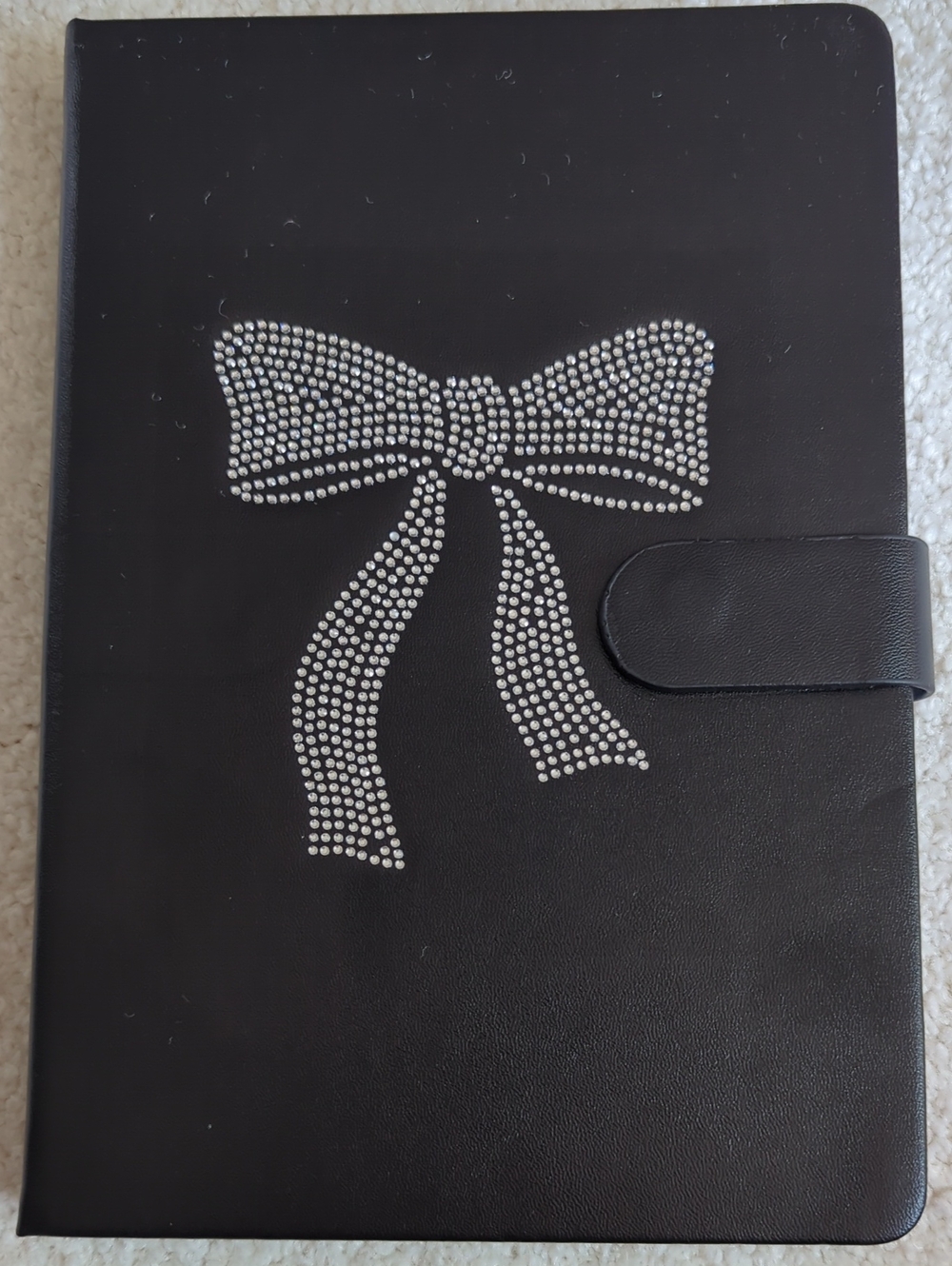 3 For $30.Black Rhinestone Bow Journal Folio Notebook